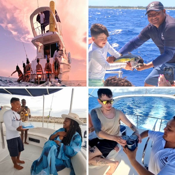 Memorable moments with Beyond the Experience: fishing adventure, luxury service, and joy on board a Riviera Maya yacht charter