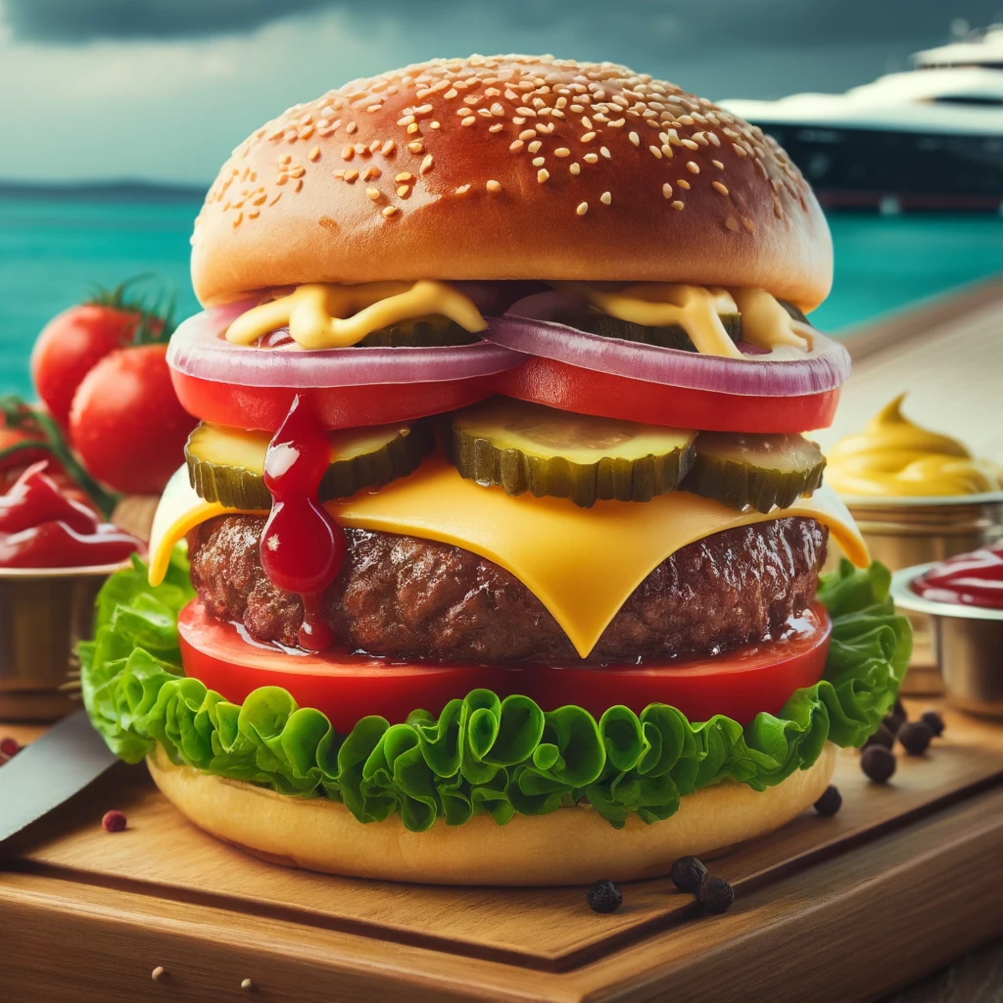 Sunset Cheeseburger - Beyond the Experience® - Burger